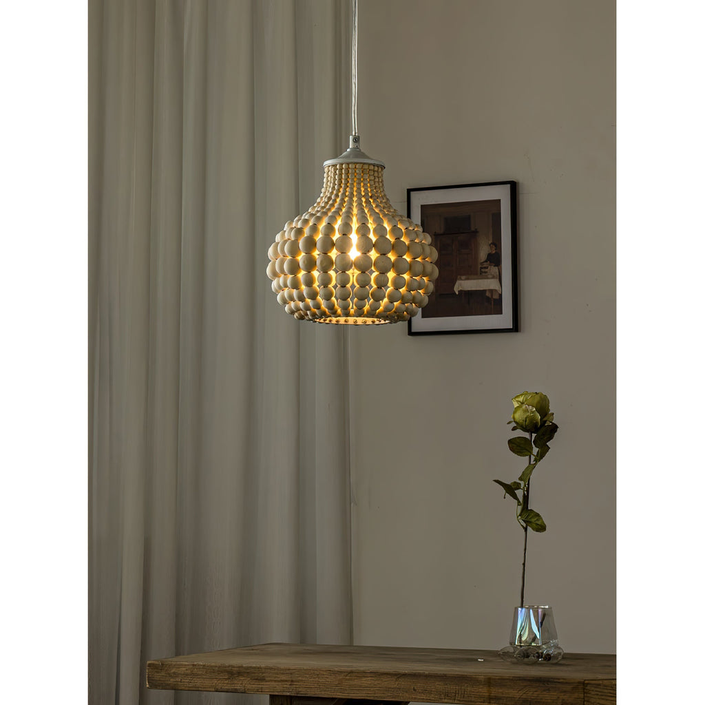 Lampada a sospensione Pilli con perline