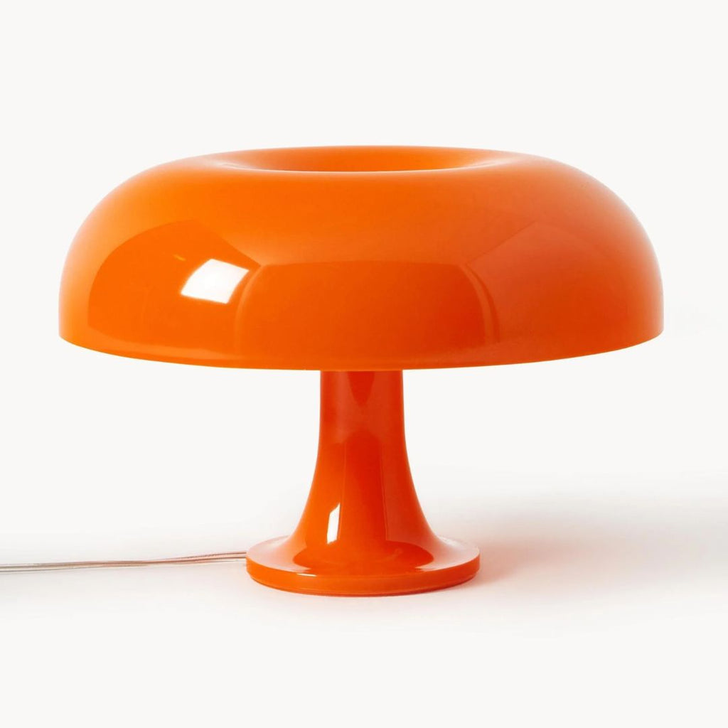 Lampada a fungo – Ferro & Vetro – Design Retro – 20×28 cm – Dimmerabile a 3 livelli, lampada da tavolo LED per accenti eleganti