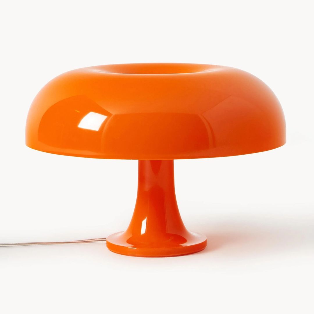 Lampada a fungo – Ferro & Vetro – Design Retro – 20×28 cm – Dimmerabile a 3 livelli, lampada da tavolo LED per accenti eleganti