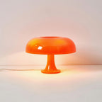 Lampada a fungo – Ferro & Vetro – Design Retro – 20×28 cm – Dimmerabile a 3 livelli, lampada da tavolo LED per accenti eleganti