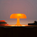 Lampada a fungo – Ferro & Vetro – Design Retro – 20×28 cm – Dimmerabile a 3 livelli, lampada da tavolo LED per accenti eleganti