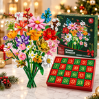 "Bloom & Build" calendario dell'avvento – Costruisci il tuo bouquet di Natale magico