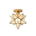 Lampada da soffitto Pinlo – Metallo – Oro – Ø 20 cm – Design elegante a forma di stella per soggiorno e camera da letto
