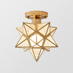 Lampada da soffitto Pinlo – Metallo – Oro – Ø 20 cm – Design elegante a forma di stella per soggiorno e camera da letto