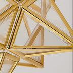 Lampada da soffitto Pinlo – Metallo – Oro – Ø 20 cm – Design elegante a forma di stella per soggiorno e camera da letto