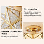 Lampada da soffitto Pinlo – Metallo – Oro – Ø 20 cm – Design elegante a forma di stella per soggiorno e camera da letto