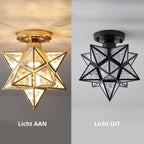 Lampada da soffitto Pinlo – Metallo – Oro – Ø 20 cm – Design elegante a forma di stella per soggiorno e camera da letto