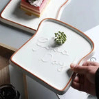 Piatto Ceramico a Forma di Toast Platti