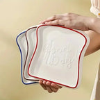 Piatto Ceramico a Forma di Toast Platti
