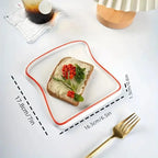 Piatto Ceramico a Forma di Toast Platti