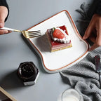 Piatto Ceramico a Forma di Toast Platti