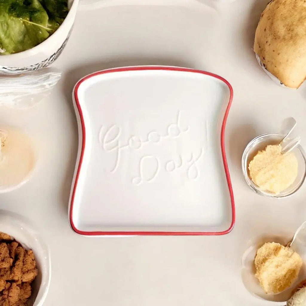 Piatto Ceramico a Forma di Toast Platti