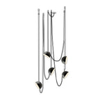 Cog Moderna Minimalista Combinazione Pelle Lampada a Sospensione