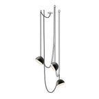 Lampada a sospensione in tela con combinazione di cinghie