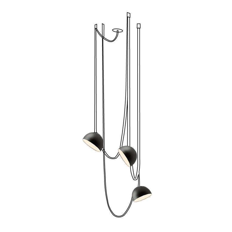 Lampada a sospensione in tela con combinazione di cinghie
