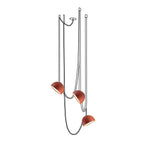 Lampada a sospensione in tela con combinazione di cinghie
