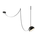 Lampada a sospensione in tela con combinazione di cinghie