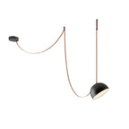Lampada a sospensione in tela con combinazione di cinghie