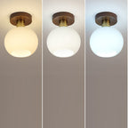 Pluvo Lampada da soffitto – Legno e ottone – Bianco – Compatta – Illuminazione elegante per soggiorno e camera da letto