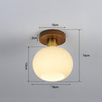 Pluvo Lampada da soffitto – Legno e ottone – Bianco – Compatta – Illuminazione elegante per soggiorno e camera da letto