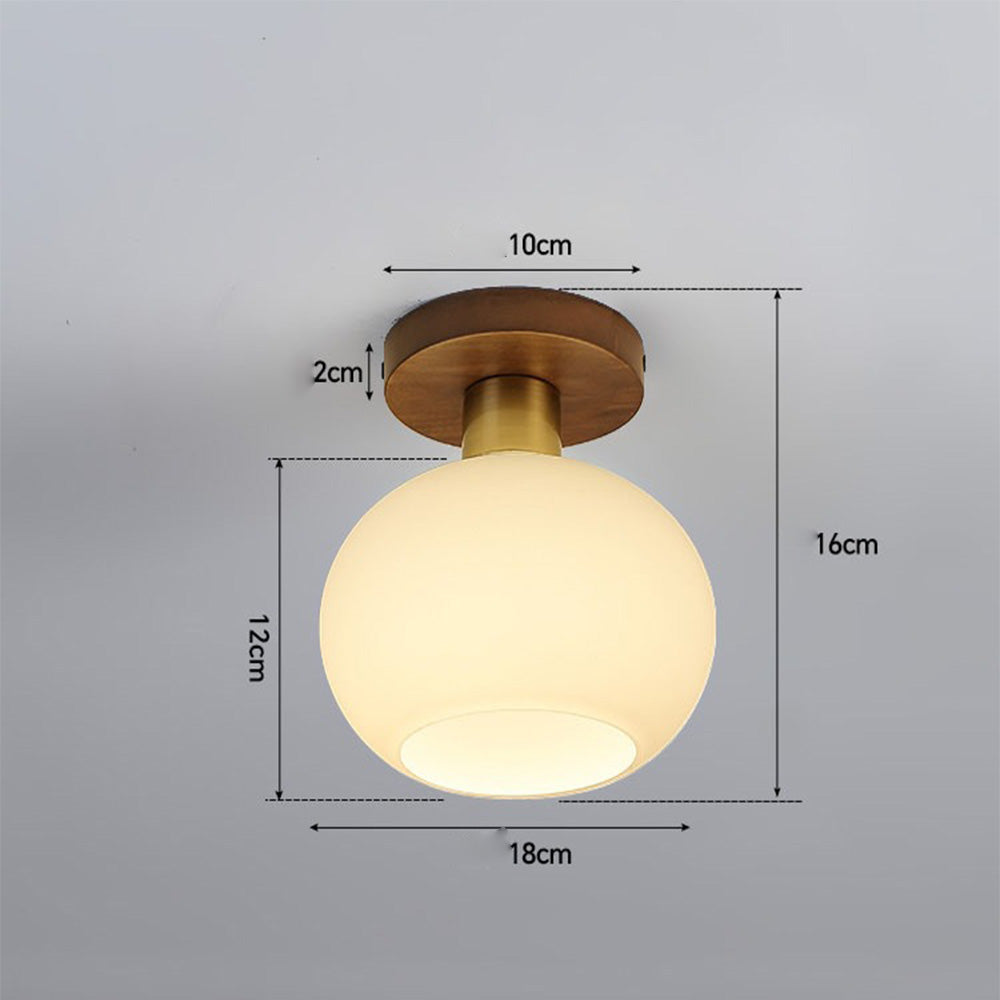 Pluvo Lampada da soffitto – Legno e ottone – Bianco – Compatta – Illuminazione elegante per soggiorno e camera da letto