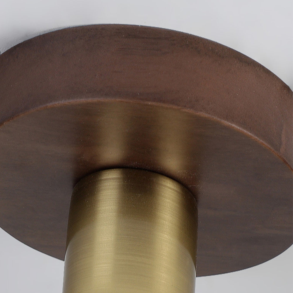Pluvo Lampada da soffitto – Legno e ottone – Bianco – Compatta – Illuminazione elegante per soggiorno e camera da letto
