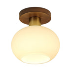 Pluvo Lampada da soffitto – Legno e ottone – Bianco – Compatta – Illuminazione elegante per soggiorno e camera da letto