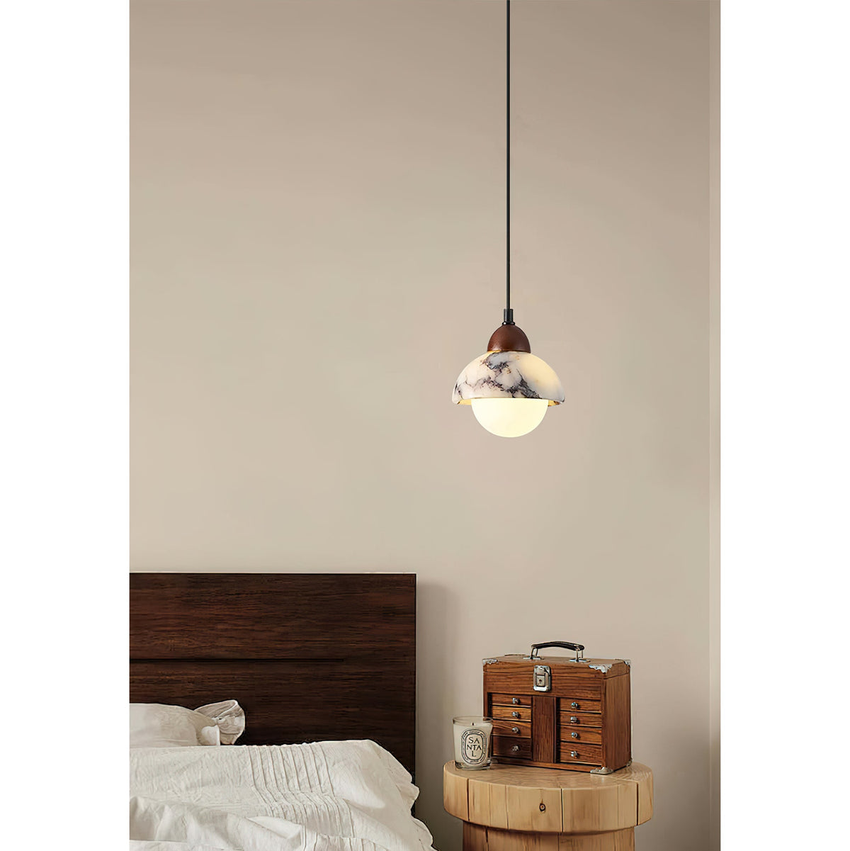 Lampada a Sospensione in Marmo Polaris