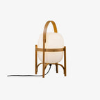 Lampada da Tavolo in Vetro a Forma di Lanterna Portatile