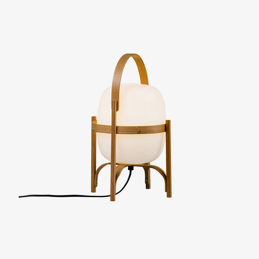 Lampada da Tavolo in Vetro a Forma di Lanterna Portatile