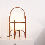 Lampada da Tavolo in Vetro a Forma di Lanterna Portatile