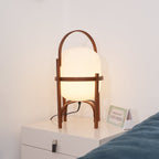 Lampada da Tavolo in Vetro a Forma di Lanterna Portatile