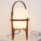 Lampada da Tavolo in Vetro a Forma di Lanterna Portatile