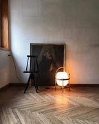 Lampada da Tavolo in Vetro a Forma di Lanterna Portatile