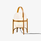 Lampada da Tavolo in Vetro a Forma di Lanterna Portatile