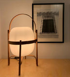 Lampada da Tavolo in Vetro a Forma di Lanterna Portatile