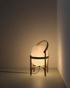 Lampada da Tavolo in Vetro a Forma di Lanterna Portatile