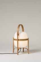Lampada da Tavolo in Vetro a Forma di Lanterna Portatile