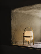 Lampada da Tavolo in Vetro a Forma di Lanterna Portatile