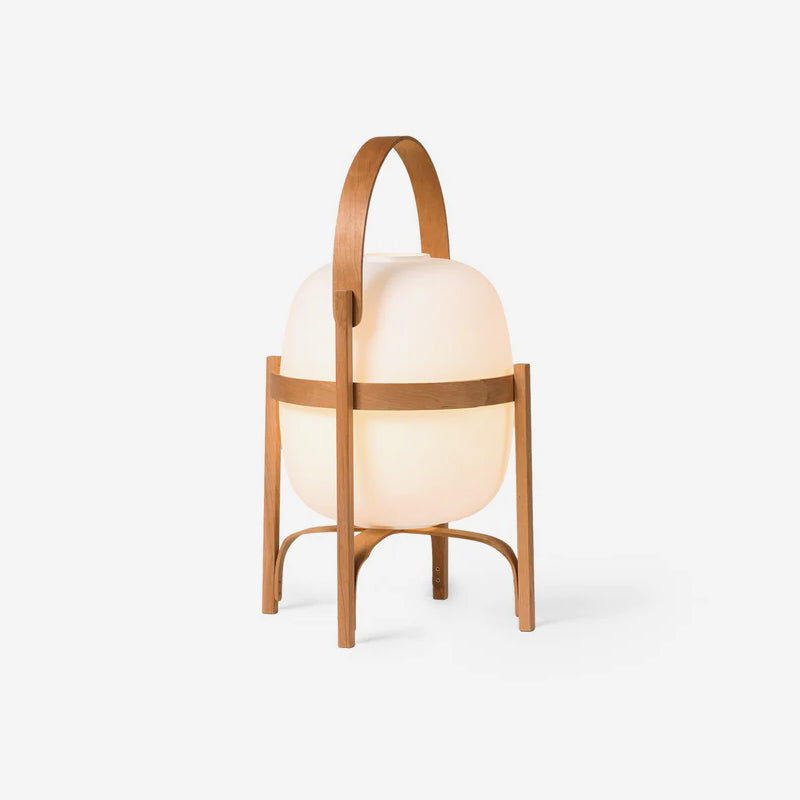 Lampada da Tavolo in Vetro a Forma di Lanterna Portatile