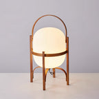 Lampada da Tavolo in Vetro a Forma di Lanterna Portatile