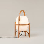 Lampada da Tavolo in Vetro a Forma di Lanterna Portatile