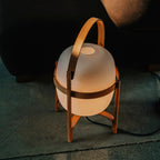 Lampada da Tavolo in Vetro a Forma di Lanterna Portatile