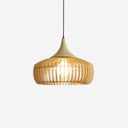 Posisro Lampada a Sospensione – Legno – Naturale – Ø40 cm – Design Scandinavo, Dimmerabile per la Zona Pranzo