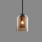 Lampade a Sospensione Mica Mid-Century con Vetro Doppio