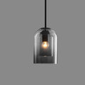 Lampade a Sospensione Mica Mid-Century con Vetro Doppio