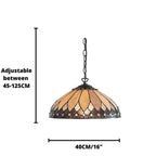 Lampada da soffitto Tiffany Brooklyn Media - Attacco per una lampadina