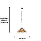 Hector Medium Tiffany Lampada da Soffitto, attacco per una lampadina