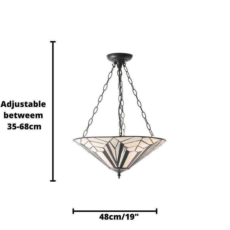Interiors 1900 Astoria Grande Lampadario Tiffany Inverso