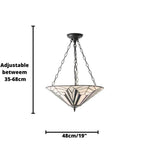 Interiors 1900 Astoria Grande Lampadario Tiffany Inverso